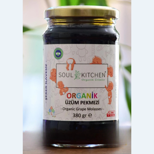 دبس العنب العضوي للأطفال 380 غرام معصور على البارد (بدون سكر مضاف) | سول كيتشن