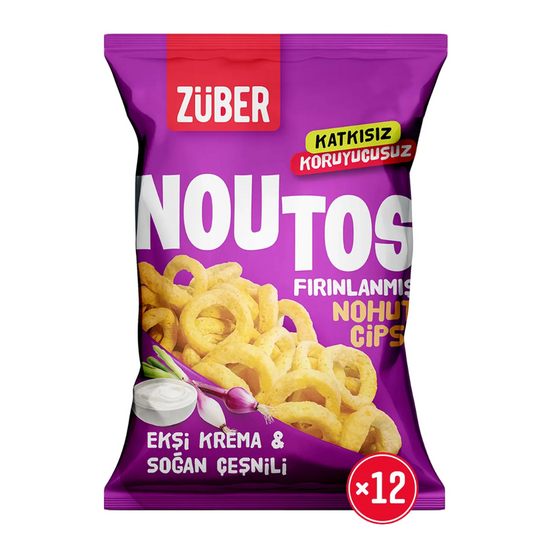 زوبير نوتوس شيبس الحمص بالكريمة الحامضة والبصل 55 غرام 12 كيس
