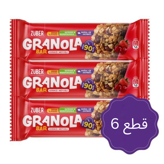 زوبير لوح الفواكه بالشوفان والتوت الأحمر | 6 قطع